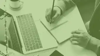 Somebody working on their computer.